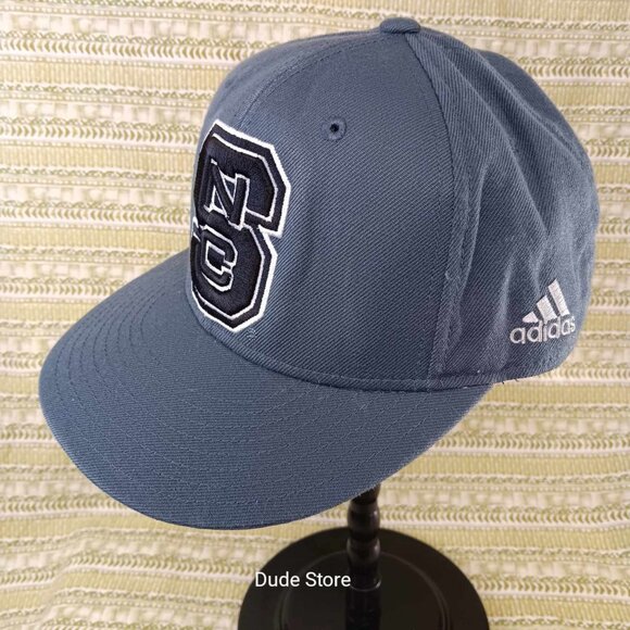 NC State Wolfpack - Dark Gray & Black Adidas Cap NCAA Adult Size 7 - Super Clean - Picture 2 of 10